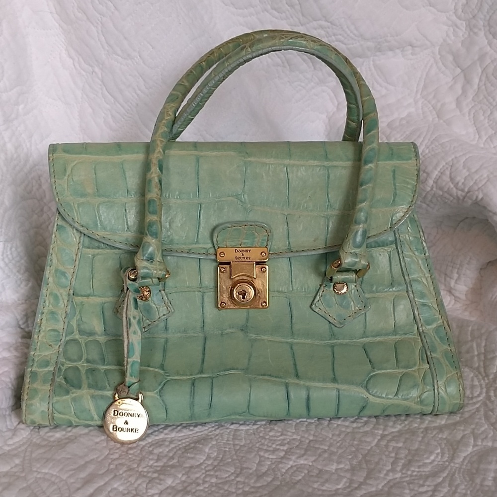 RARE vintage Dooney & Bourke top lock satchel